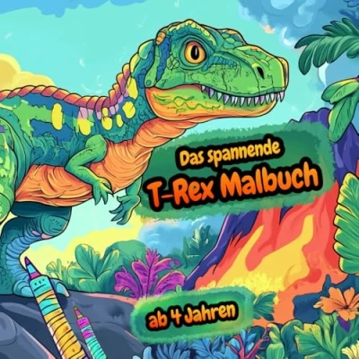 Abbildung von Das spannende T Rex Malbuch für Kinder ab 4 Jahren: 30 Dinosaurier Motive zum Ausmalen Kreativer Malspaß mit dem Tyrannosaurus