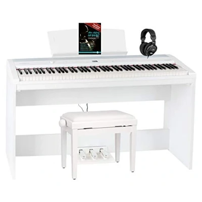 Abbildung von Steinmayer P 60 WM Stagepiano Home Set (88 Tasten und passendem Unterbau, Hammermechanik, Anschlagdynamik, 128 fach polyphon, 14 Sounds, inkl. Pianobank, Kopfhörer, Notenhalter, &amp; Noten) Weiß