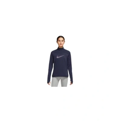 Abbildung von Nike Performance W NK DF HBR HZ Pacer Langarmshirt, Damen, Größe: Large, purple ink/disco