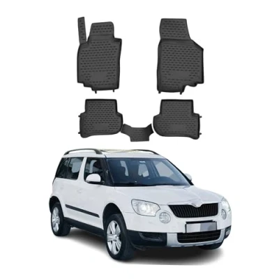 Abbildung von OMAC 6606444 Fußmattensatz Gummi 4 schwarz SKODA: Yeti