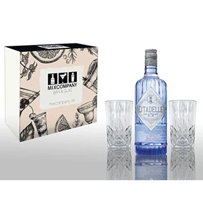 Abbildung von Citadelle Geschenkset Gin de France Original 0,7L (44% vol) + 2x Longdrink Gläser Kristalloptik [Enthält Sulfite]