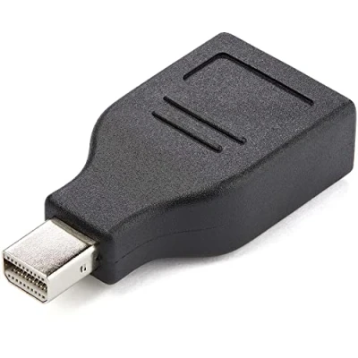 Abbildung von StarTech.com Mini DisplayPort auf Adapter / Konverter, St/Bu, DP (Stecker) zu (Buchse), Schwarz