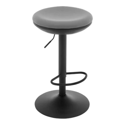 Abbildung von WOLTU Barhocker, Hocker höhenverstellbar drehbar, Barstuhl Tresenhocker Bistrohocker, Drehhocker mit Fußstütze Metallgestell, für Bar Kücheninsel, Netzgewebe, Grau, BH414gr 1