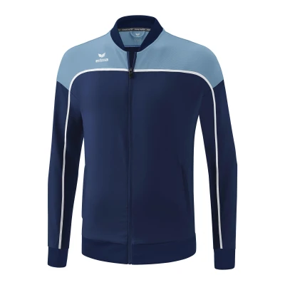 Abbildung von Erima Unisex Kinder „CHANGE by erima&quot; funktionelle Präsentationsjacke, new navy/faded denim/weiß, 164