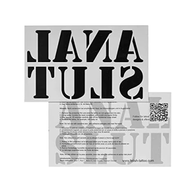 Abbildung von 1 x Anal Slut Tattoo Schriftzug in schwarz Sexy Kinky Fetisch (1)