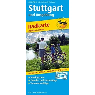 Abbildung von Stuttgart und Umgebung: Radkarte mit Ausflugszielen, Einkehr &amp; Freizeittipps, wetterfest, reissfest, abwischbar, GPS genau. 1:100000 (Radkarte: RK)