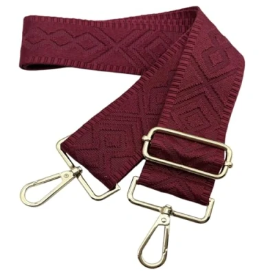 Abbildung von Verstellbarer Taschengurte Breit, 5cm Schultergurt für Tasche, zum Wechseln Goldener Karabiner Schulterriemen, Umhängegurt fur Damen Handtaschen Crossbody DIY, (Wein Rot) 16