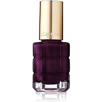 Abbildung von L&#039;Oréal Paris Color Riche Le Vernis Nagellack mit Öl in Dunkelgrau / Pflegender Farblack kräftigem Grau Glanz Effekt /# 556 Grenat Irrevere 1 x 14ml
