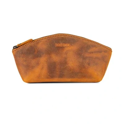 Abbildung von Londo Echteleder Münzbörse Vielseitige Lederhandtasche Unisex (Kamel)
