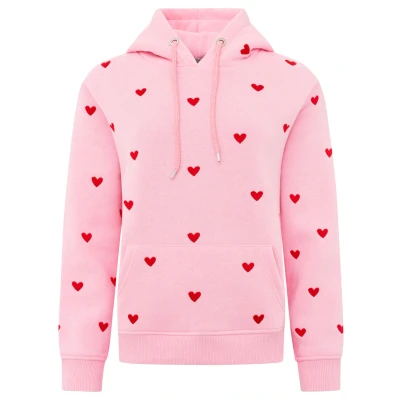 Abbildung von Zwillingsherz Kapuzenpullover, Damen, Größe: S/M, Pink