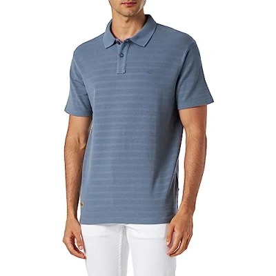 Abbildung von camel active Kurzarm AUS Reiner Poloshirt, Herren, Größe: Medium, Stone blue