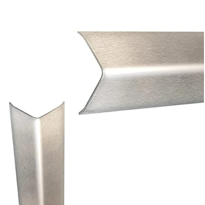 Abbildung von Kantenschutz Wand Länge: 250 cm 90 Grad Schenkel:60 x 35 mm 3 fach gekantet Winkelprofil Edelstahl K240