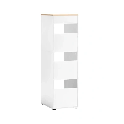 Abbildung von Schildmeyer Wäscheschrank &quot;Solea, Breite 45 cm&quot;, Drei Wäscheschächte, Wechselbarer Türanschlag
