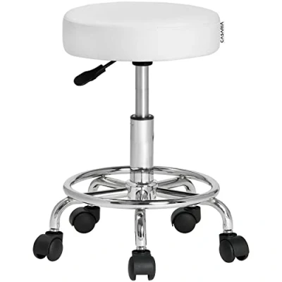 Abbildung von Casaria Drehhocker, Höhenverstellbar 10cm Polsterung 360C Drehbar 51 65cm Sitzhöhe Metall
