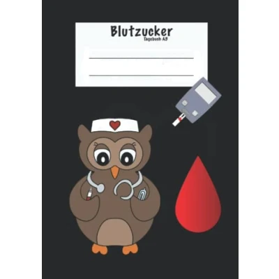 Abbildung von Blutzucker Tagebuch A5: Diabetes zum Aufschreiben und Protokollieren deiner täglich gemessenen Blutzuckerwerte