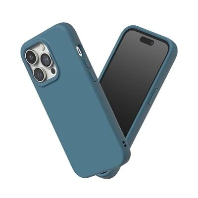 Abbildung von RhinoShield Case kompatibel mit [iPhone 14 Pro] SolidSuit Stoßdämpfende &amp; schlanke Schutzhülle Premium Finish 3.5 Meter Fallschutz Ozeanblau