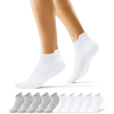 Abbildung von EKSHER Sneaker Socken Herren 43 46 Kurz 10 Paar Baumwolle Kurze Damen Sport Weiß Halbsocken Grau Sportsocken Anti Schweiß Atmungsaktive Sommer Halbe Low Running Socks