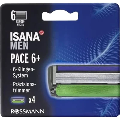 Abbildung von ISANA men Pace 6+ Rasierklingen 4 Stück 6 Klingen System, Trimmer