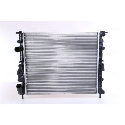 Abbildung von NISSENS 639371 Kühler, Motorkühlung Aluminium 430 378 24 Kühlrippen mechanisch gefügt RENAULT: Kangoo I, CLIO 2, I Rapid