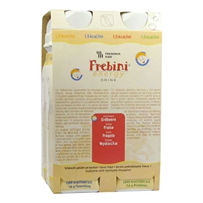 Abbildung von Fresenius Kabi Frebini Energy Drink Erdbeere Trinkflasche, 4 x 200 ml, 1er Pack (1 2,75 kg)