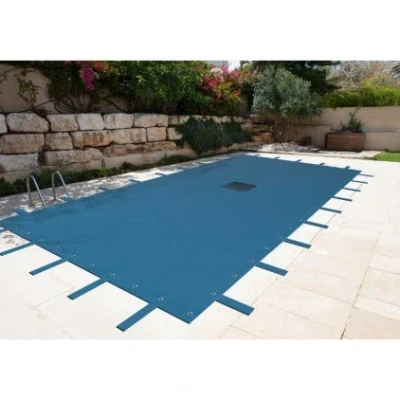 Abbildung von Provence Outillage 2505 Schutzabdeckung 8x14 m Für rechteckiges Becken 140 g / m²,Grau Blau