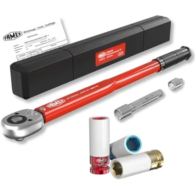 Abbildung von FAMEX Drehmomentschlüssel &quot;10886 3 RS KS&quot;, (Set, 6 St.), 1/2 Zoll, 30 210 Nm, auf ±3% kalibriert, Schoneinsätze 17/19/21 mm