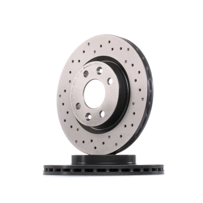 Abbildung von BREMBO XTRA LINE 09.5802.2X Bremsscheibe 259 20,6 4 gelocht/innenbel. beschichtet hochgekohlt mit Schrauben RENAULT: TWINGO 2, 1