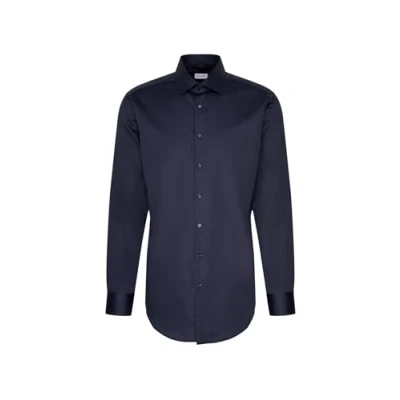 Abbildung von Seidensticker Business Regular Businesshemd, Herren, Größe: 40, Dark blue