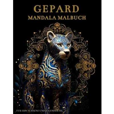 Abbildung von Gepard Mandala Malbuch Für Erwachsene und Jugendliche: Niedliche mit Mandalas Blumen: Anti Stress Geschenke Stressabbau Entspannung