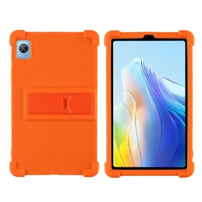 Abbildung von GIOPUEY Hülle Kompatibel mit Blackview Tab 60 Ständer Weiche TPU Silikon Schutzhülle Airbag Sturzschutz Case Orange