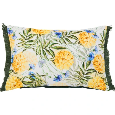 Abbildung von done. Dekokissen &quot;Fringe Corn Flowers&quot;, bedruckt, Reißverschluss, Kissenhüle ohne Füllung, 1 Stück