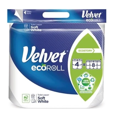Abbildung von Toilettenpapier VELVET Weiß 3 lagig 300 Blatt 1 Stk.