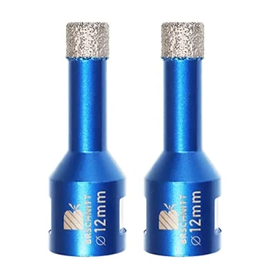 Abbildung von Diamant Fliesenbohrer 12mm 2 stücke M14 Diamantbohrer Lochsäge für Fliesen Porzellan Keramik Marmor Granit Bohrungen, Winkelschleifer