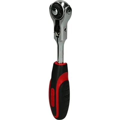 Abbildung von KS TOOLS 914.1405 Umschaltknarre 72 6,3 (1/4&quot;) mit Winkelgelenk 165 Chrom Vanadium Stahl