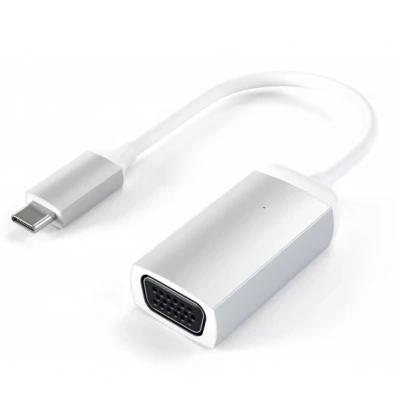Abbildung von SATECHI Type C VGA USB Kabel Adapter 1080p/60Hz Für M2/ M1 MacBook Pro/Air, iPad M2 Mac Mini, iMac (Silver)