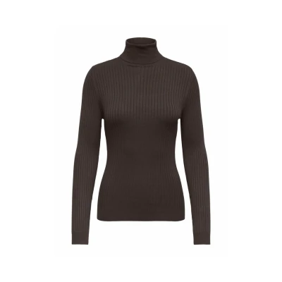 Abbildung von ONLY Onlkarol ROLL NECK Strickpullover, Damen, Größe: Large, Chocolate torte