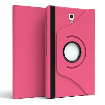 Abbildung von EAZY Case Tablet Hülle für Samsung Galaxy Tab 3 8.0&quot; Schutzhülle 8 Zoll Smart Cover Rotationcase zum Aufstellen Klapphülle 360 drehbar mit Standfunktion Tasche Kunstleder Pink