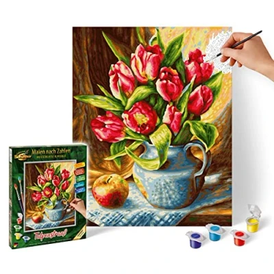 Abbildung von Schipper Malen nach Zahlen Meisterklasse Premium Tulpenstrauß, Made in Germany