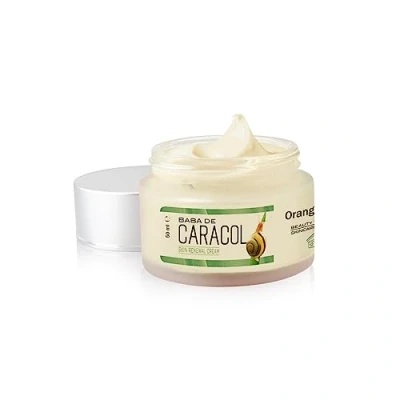 Abbildung von Orange Care Baba de Caracol Gesichtscreme mit Schneckenschleim, Allantoin, Glykolsäure, Kollagen, Elastin, Schneckencreme Schneckengel Heilung &amp; weniger Akne, Narben, Anti Aging (1)