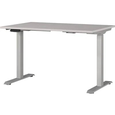 Abbildung von Germania Schreibtisch 7907 643, in Kaschmir/Silber, EL. höhenverstellb., 120 x 80 cm (BxHxT)