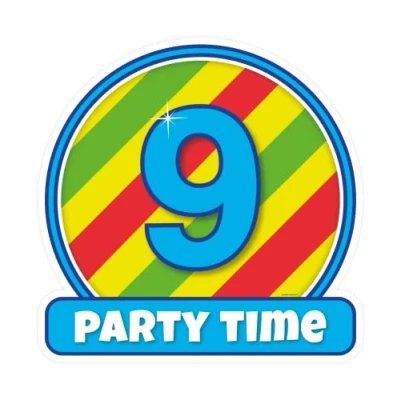 Abbildung von Türbrett 9 Jahre Party 50 cm