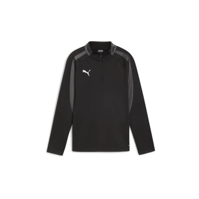 Abbildung von Puma Individualliga Langarmshirt für Kinder, Größe: 128, Black white shadow gray