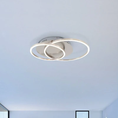 Abbildung von Briloner Leuchten LED Deckenleuchte 3228 012, Dimmfunktion, mehrere Helligkeitsstufen, 401, fest verbaut, Warmweiß, Memory, in Stufen dimmbar, schwenkbar, matt nickel, Warmweiß 3000K