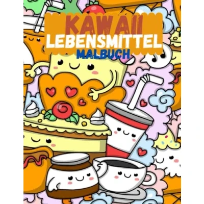 Abbildung von Kawaii Lebensmitte Malbuch: Doodle Niedliches Malbuch Style für Erwachsene und Kinder Entspannung &amp; Inspiration: Coloring Book ... Entspannend Liebhaber