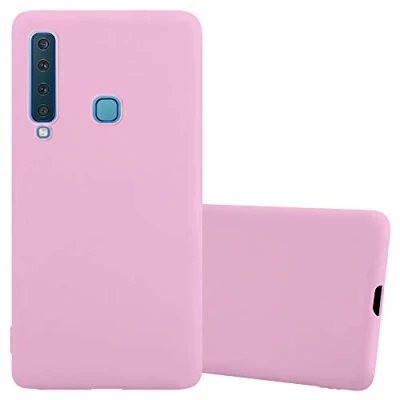 Abbildung von Cadorabo Hülle kompatibel mit Samsung Galaxy A9 2018 Schutzhülle TPU Silikon Case Candy Design Slim Kratzfest Weiche Gummi Rundumschutz für in Rosa