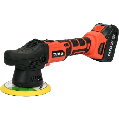 Abbildung von Yato YT 82920, Rotierende Autopoliermaschine, 5000 RPM, Schwarz, Rot, 1,8 kg, Akku