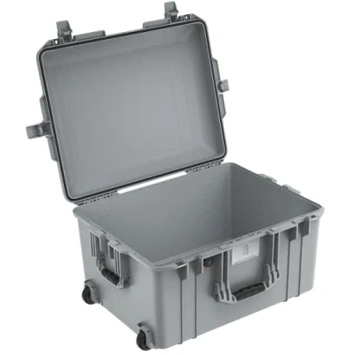 Abbildung von Peli 1607 Air Leichter Transportkoffer mit Rollen zum Schutz für Drohne und Kamera Equipment, Wasser Staubdicht, 63L Volumen, Ohne Schaumstoffeinlage, Farbe: Silber