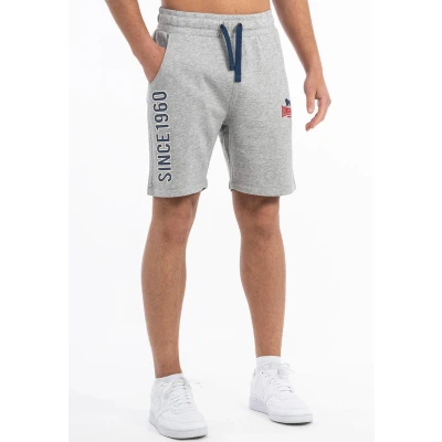Abbildung von Lonsdale Herren Shorts Normale Passform SKAILL, Marl Grey/Navy/Red, S, 117565