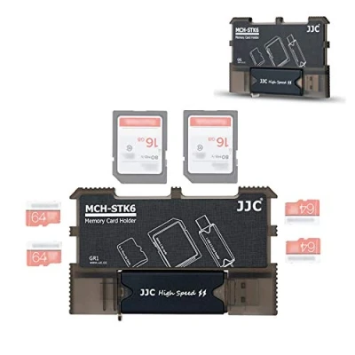 Abbildung von JJC Speicherkarten Etui Tasche SD Karten Halter for 2 + 4 MSD/TF 1 USB 3.0 Kartenleser (im Lieferumfang enthalten)