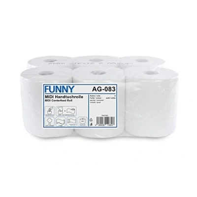 Abbildung von Hypafol Papierhandtuch geprägte Papierhandtuchrolle, 2 lagig, Zellstoff, Ø19 cm, 6 Rollen (1 St), Innen und Aussenabwicklung